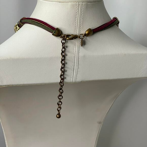 Chico's beaded necklace signed costume jewelry neutral natural romantic - Picture 7 of 13